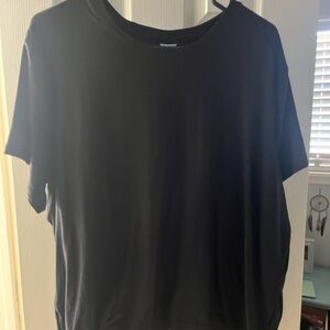Athletic Works Black Cropped ButterCore Tee